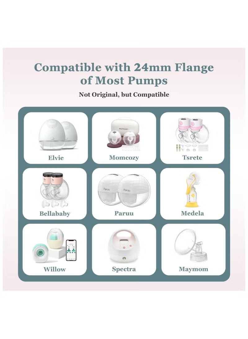ColaBear 10 PCS Breast Milk Pump Inserts 13/15/17/19/21mm for 24mm Shields, Compatible with Most Breast Pumps,Essential Sizing Kit for Breast Milk Pump Inserts Replacement Accessories - Image 4